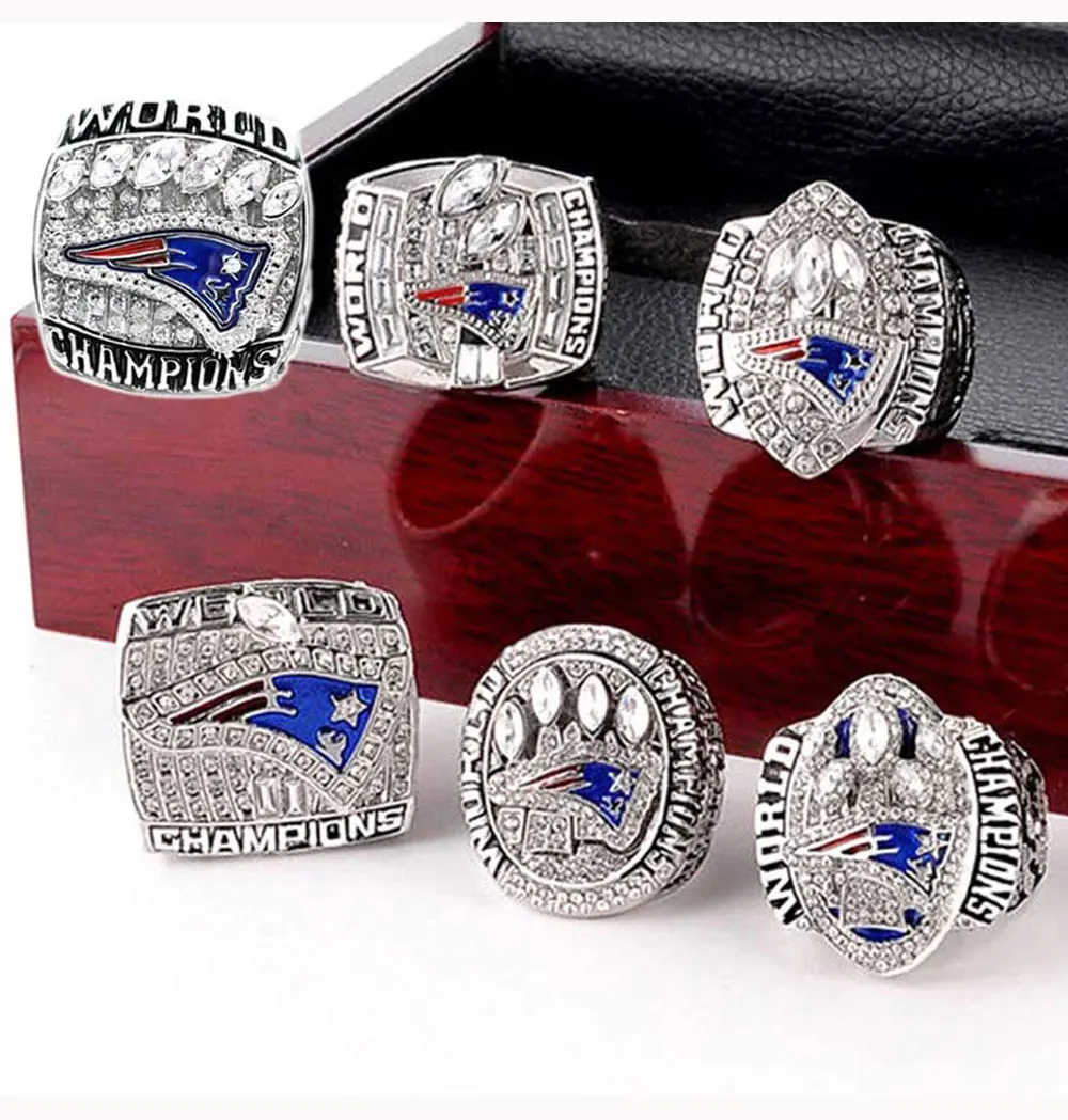 

custom New England Patriots 6 Years Rings Set SuperBowl 2019-2001 Championship Rings Size 9-12