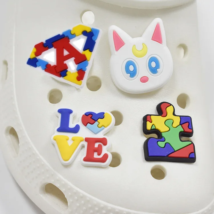 

PVC Shoe Charms Accessories Fit for Shoes Bracelets Bands Clog Shoe Buckle ornaments, As picture/custom