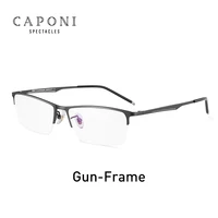 

CAPONI B Titanium Frame Men/Women Business Prescription Eyeglasses Ultralight Computer Optical Glasses J19897