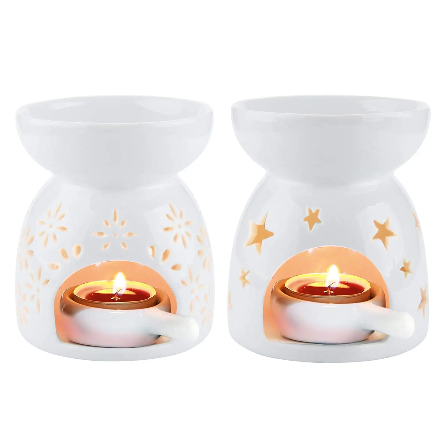 Wholesale Bulk Wax Melt Oil Burner White Ceramic Tealight Candle