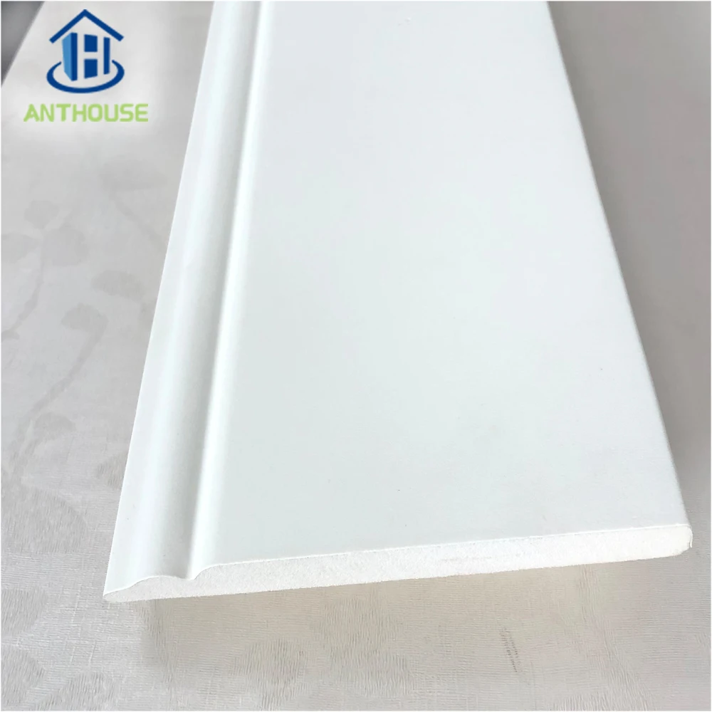 Cheap Price Polyurethane Pu Skirting Baseboard Panel Mouldings Pu Flat