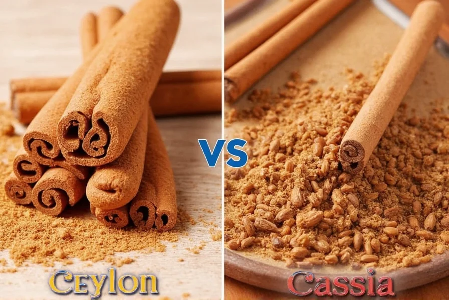 Kitchen display featuring Ceylon and Cassia cinnamon products