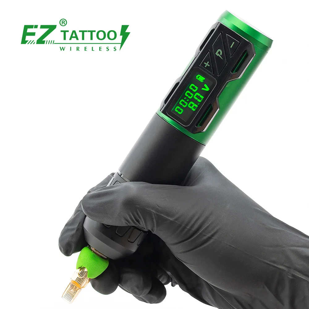 

EZ Tattoo green tattoo gun P2S Portex Generation 2S Wireless Permanent Tattoo Machine for Body Art