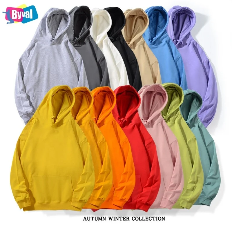 

BYVAL Custom Fleece Hooded Womens Plain Oversized Hoody Print Female Pullover Hoodies Plus Size Women's Hoodies & Sweatshirts