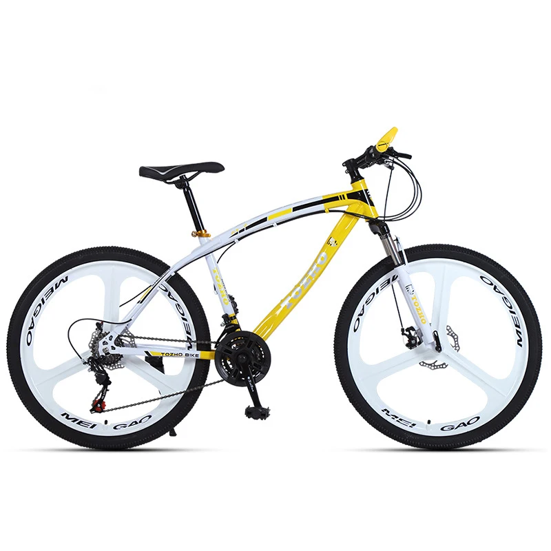 

Factory direct mountain bike outdoor adult off-road variable speed bicycle 26 inch 24 speed student bicycle, White red, white yellow, white green, white black