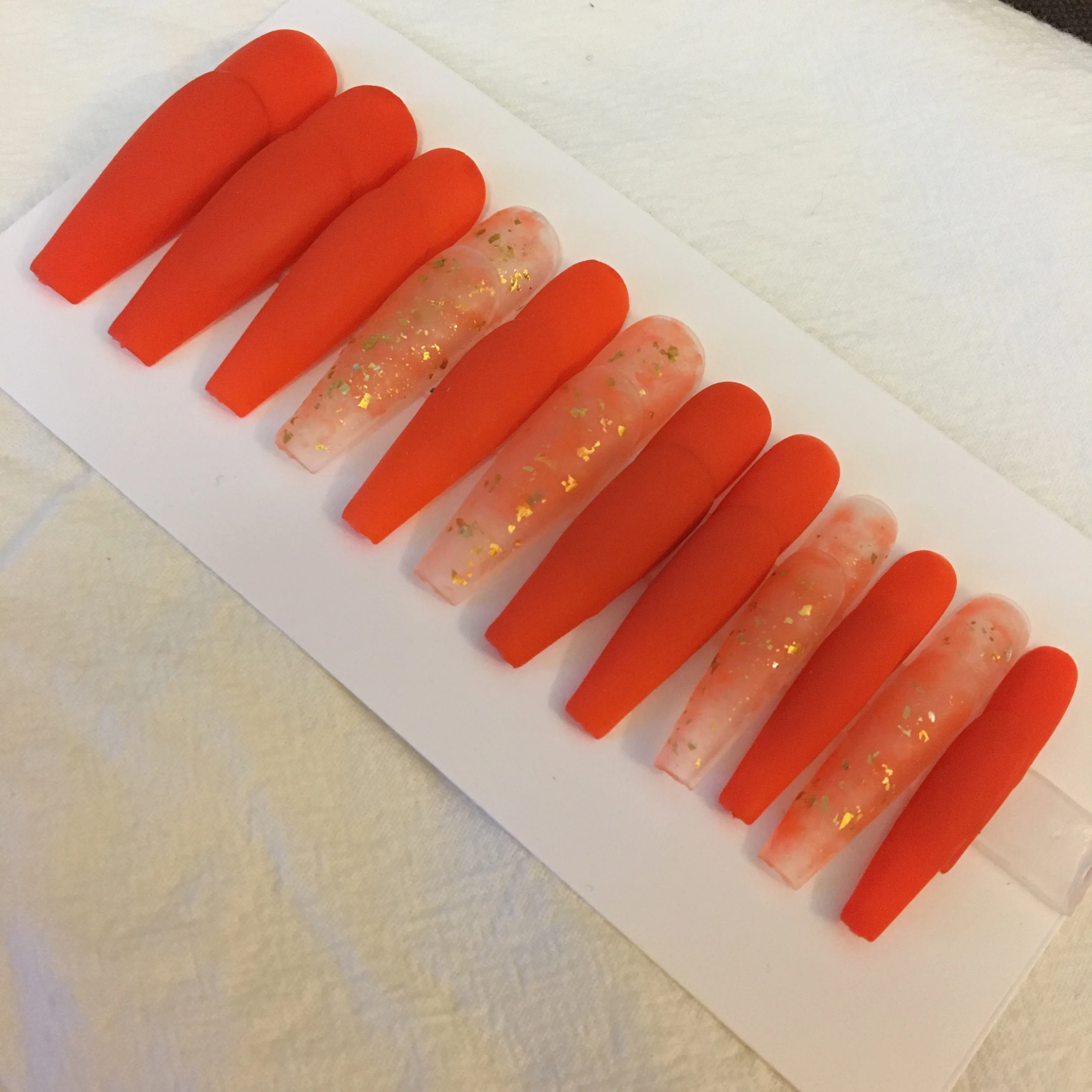 

H-10 High Quality Movie Star Professional custom Matte press on false nails, Customers' requirements