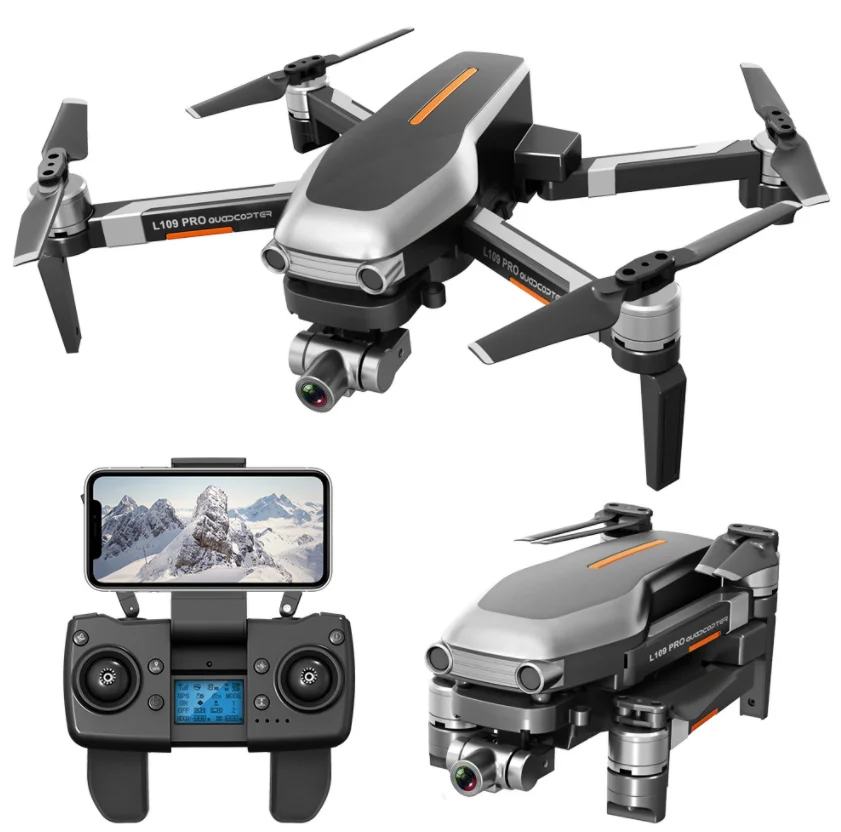 

Hot selling L109 PRO 5G GPS Drone With 2-Axis Gimbal Anti-shake Selfstabilizing Wifi FPV 4K Camera Brushless Quadcopter, Black