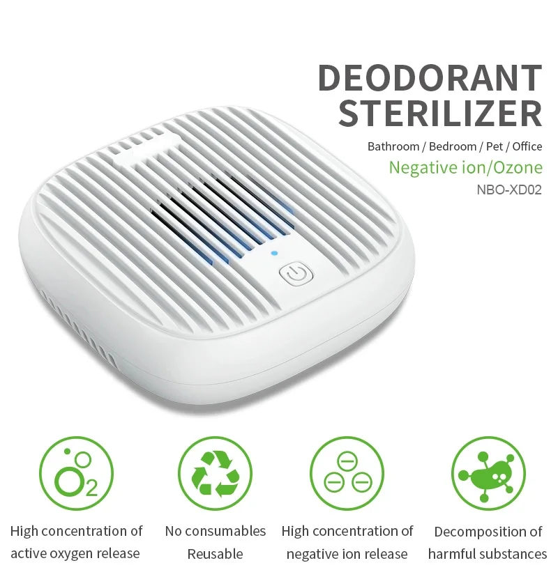 New Household Ozone Generator Ozone Purifier Ozone Air Purifier for Bthroom Bedroom Office Deodorant Sterilizer