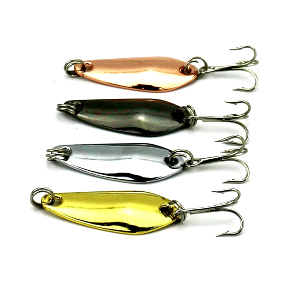 

Fishing Lure Metal Spoon Sequin 3.5cm 3.7g Fishing Leech Jig Crank Baits For Bass Trout Salmon bait, 5colors