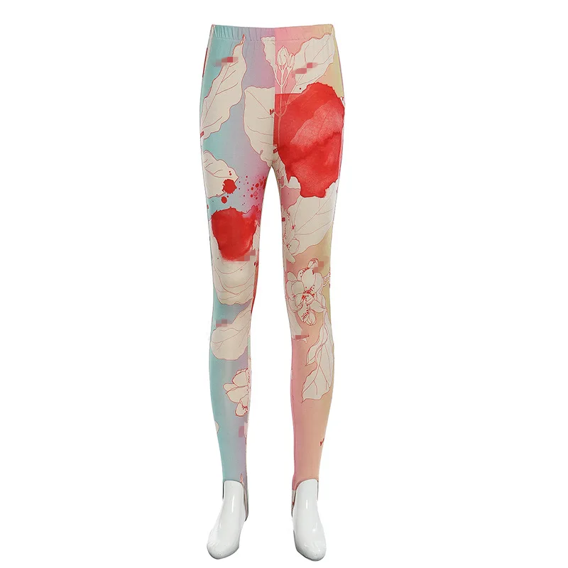 

Tie Dye Print Women's Trousers High Waist Full Length Slim Skinny Streetwear Leggings Fashion Clothes 2021 New, One color
