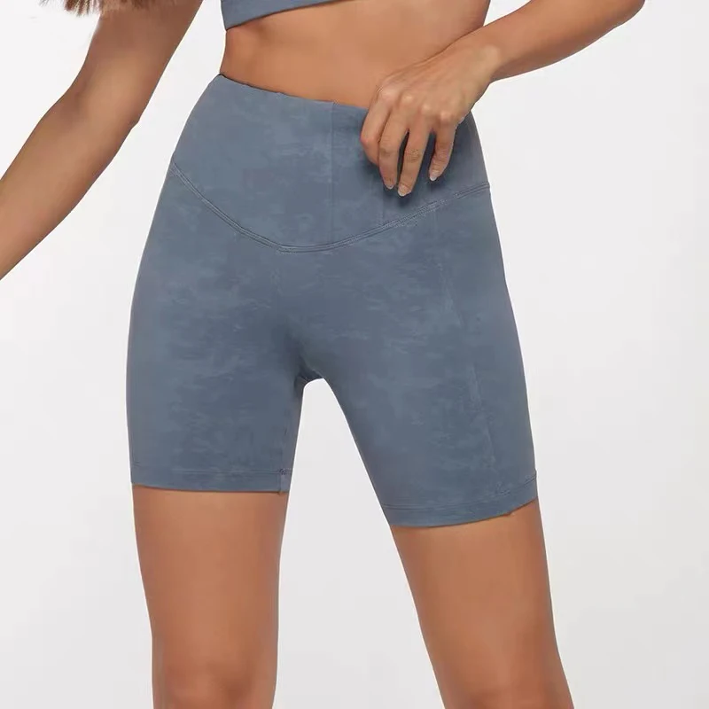 

Women's High Waist Bike Blue Shorts Workout Sports Athletic Running Biker Yoga Shorts