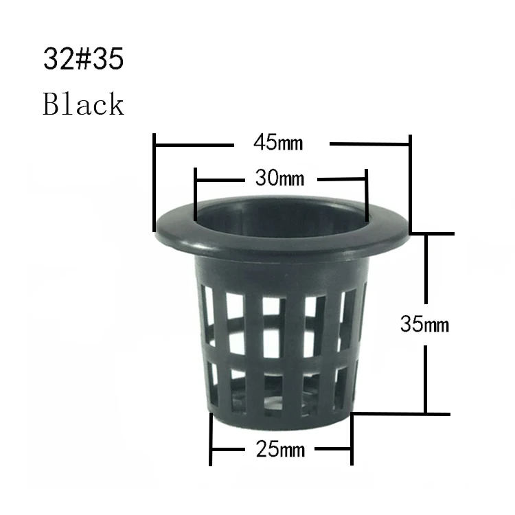 

32#35 Aquaponics growing systems for home greenhouse farming plastic hydroponic net pots agricultural, Black,translucent,custom