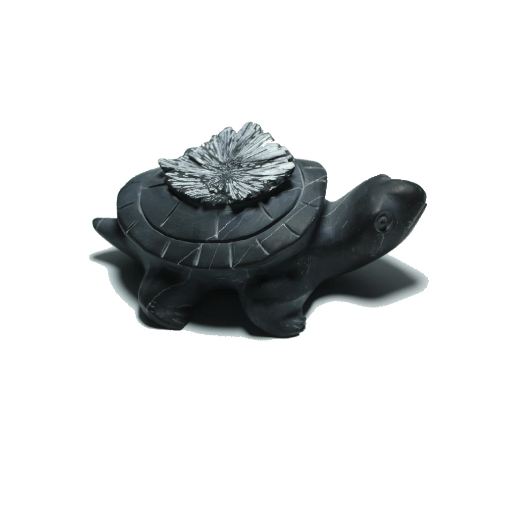 

Wholesale cute fine turtle chrysanthemum stone for kids, Black