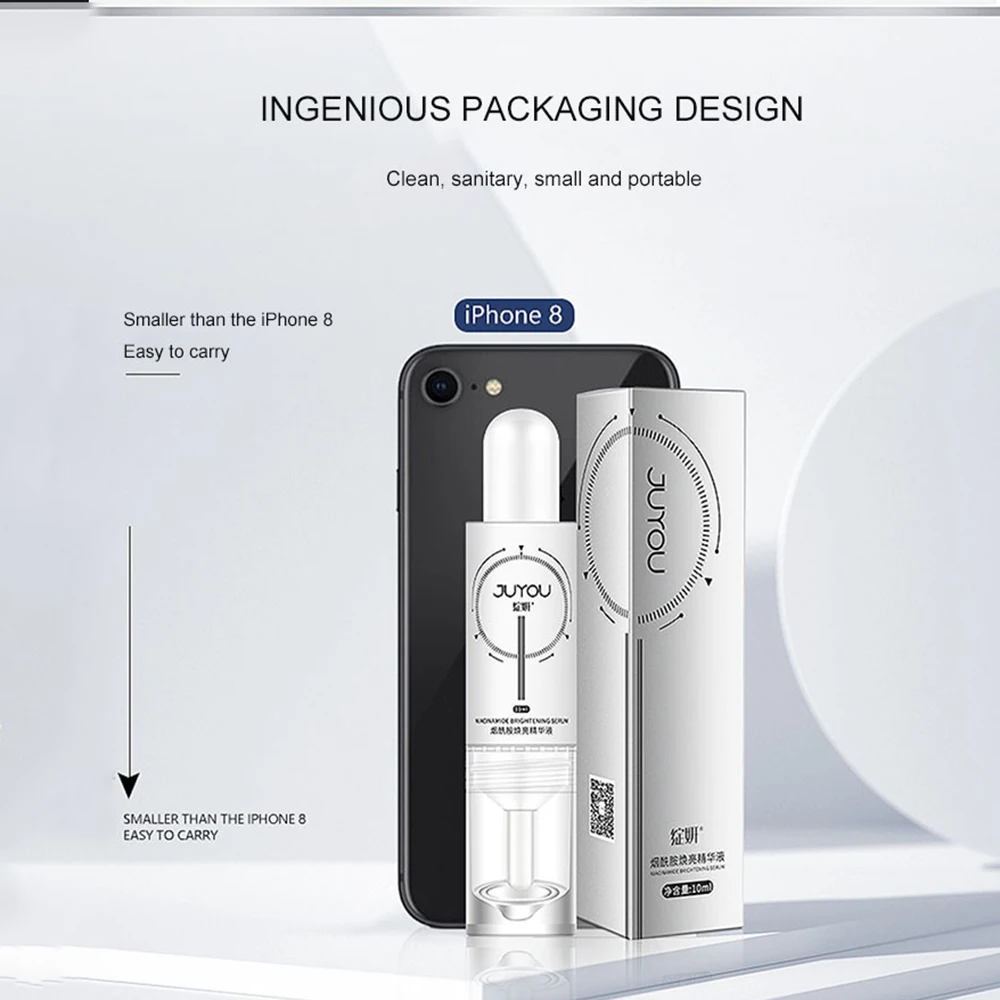 

Juyou Clean Innovative Package Wholesale Price 10ml Niacinamide Skin Whitening Brightening Essence