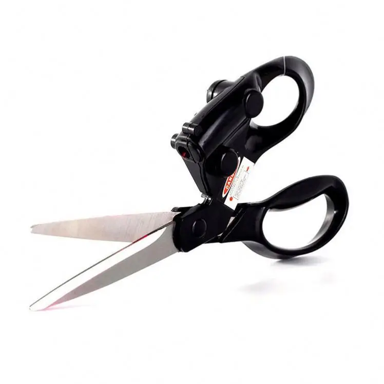 

New Laser Guided Fabric Scissors Cuts Fast Straight Professional Straight Easy, As picture