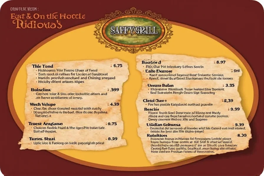 saffron grill menu