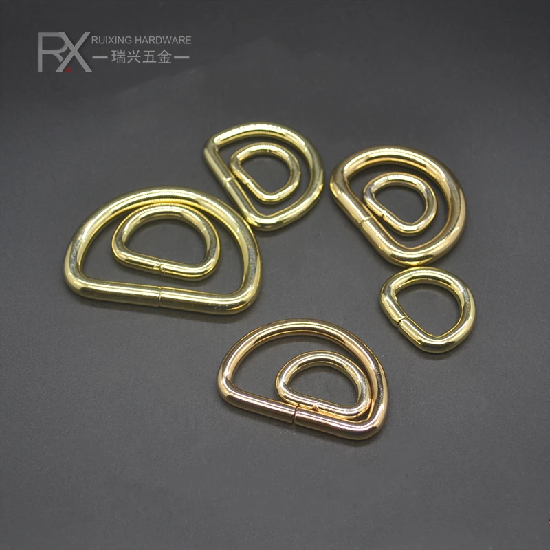 

customized metal Semi-circle iron D-ring buckle round D shaped adjust strap buckle bag making accessories for handbag hardware