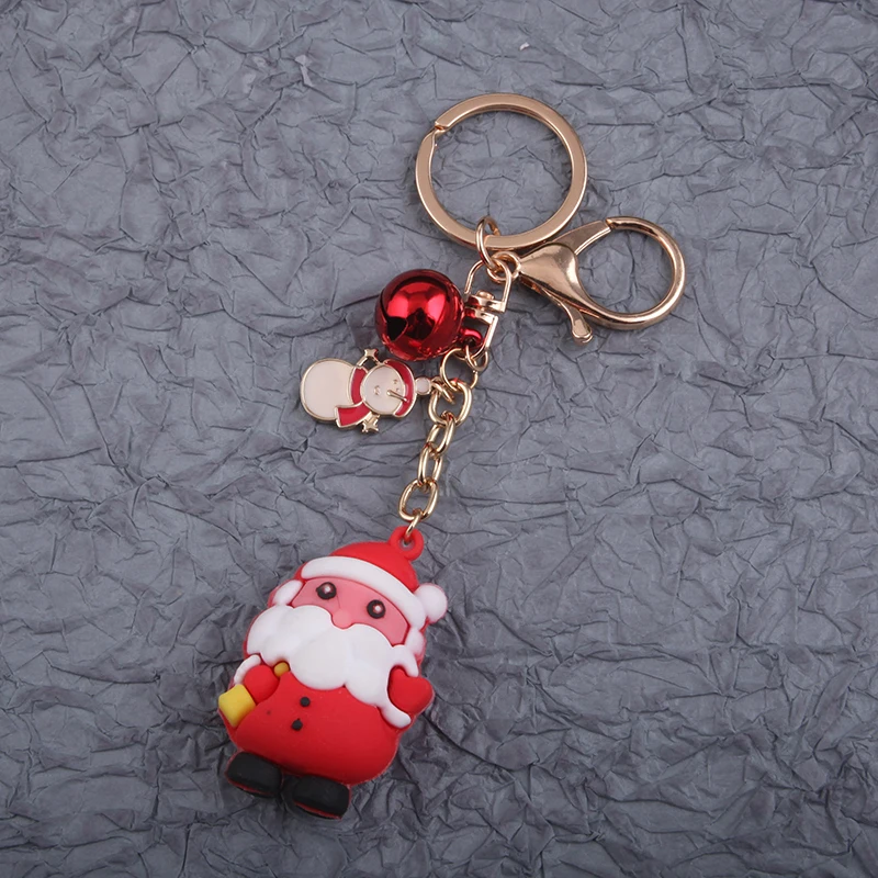 
JOJO OEM/ODM Fashion Custom Xmas Resin Snowman Festival Children Charm Kids Keychain 