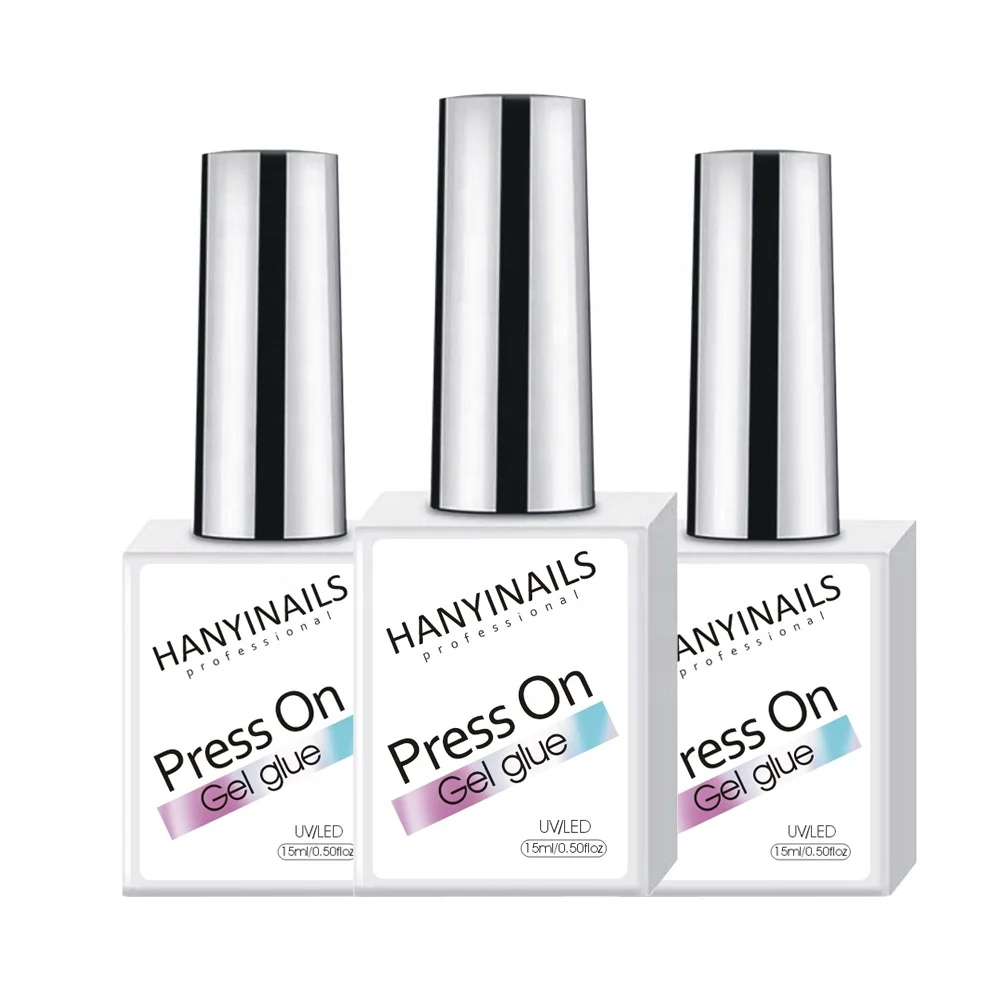 

Hanyinails custom label Fake soft nails tips press on acrylic nails uv gel nail glue for tips