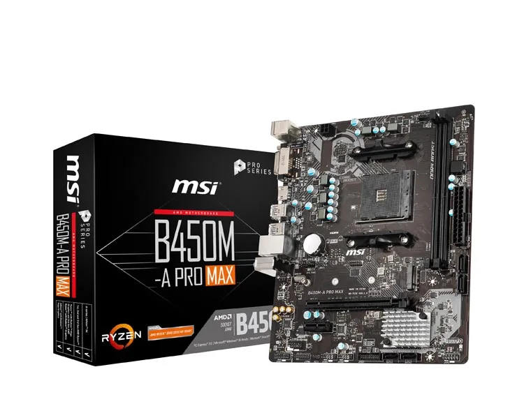 

MSI B450M PRO VDH MAX desktop computer Motherboard Support for AMD Ryzen 3700X 3800X Processor