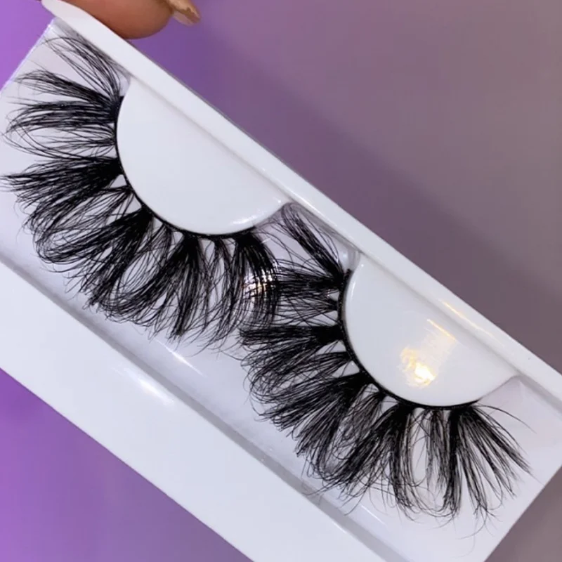 

JC Factory Wholesale Price 25mm 3d Mink Eyelashes Real Siberian Mink 25mm Lashes With Customize Own Brand Box