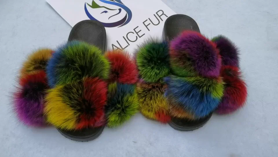 custom made fur slides