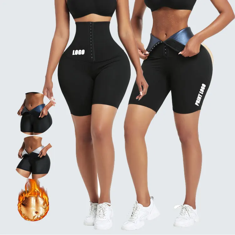 

New Design High Neck Seamless Zipper Running Long Sleeve Yoga Pants Leggings For Women Two Piece Set, As shown waist trainer leggings