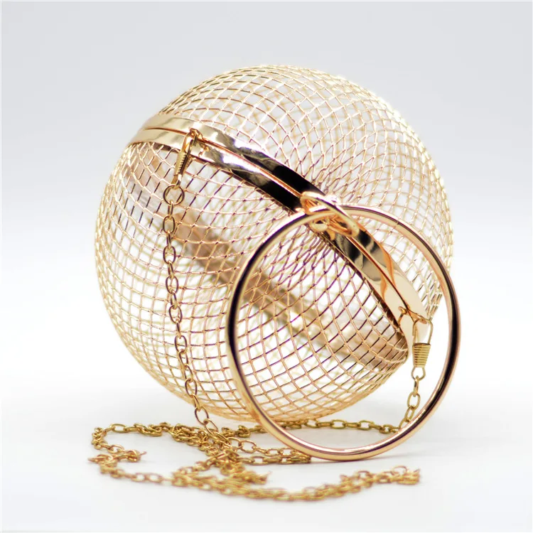 gold cage purse