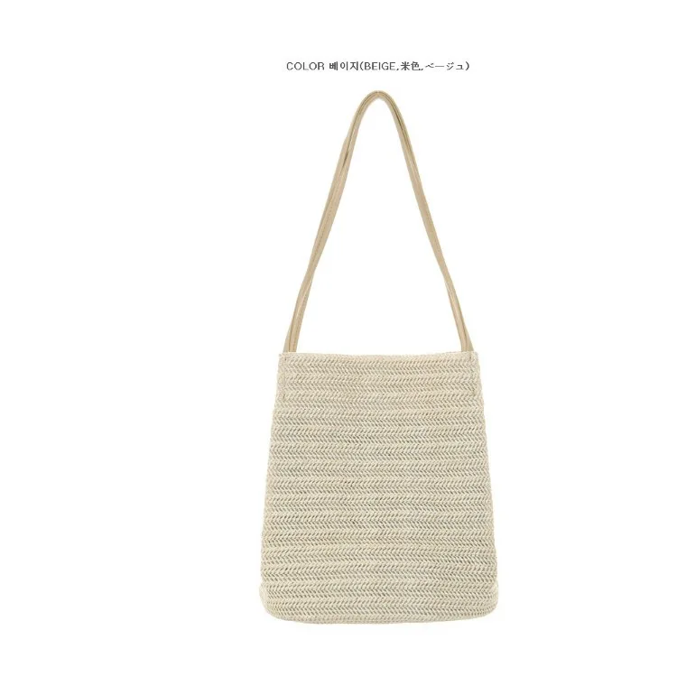 

S0124B Factory direct price fashion trend ins with the same paragraph single-shoulder straw woven women's casual bag