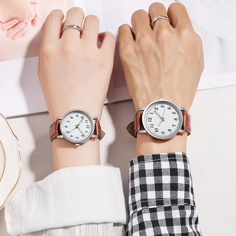 

New Style Simplicity Number Watches Men's Ladies Couple Watches Quartz Wrist Watches For Gift
