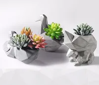 

Roogo resin fashion cubism animal bird flower pot