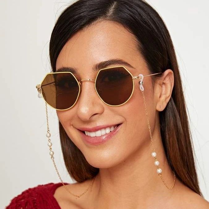 

New product all-match trend chain Anti-skid glasses chain Environmental protection color eye chain, As photo