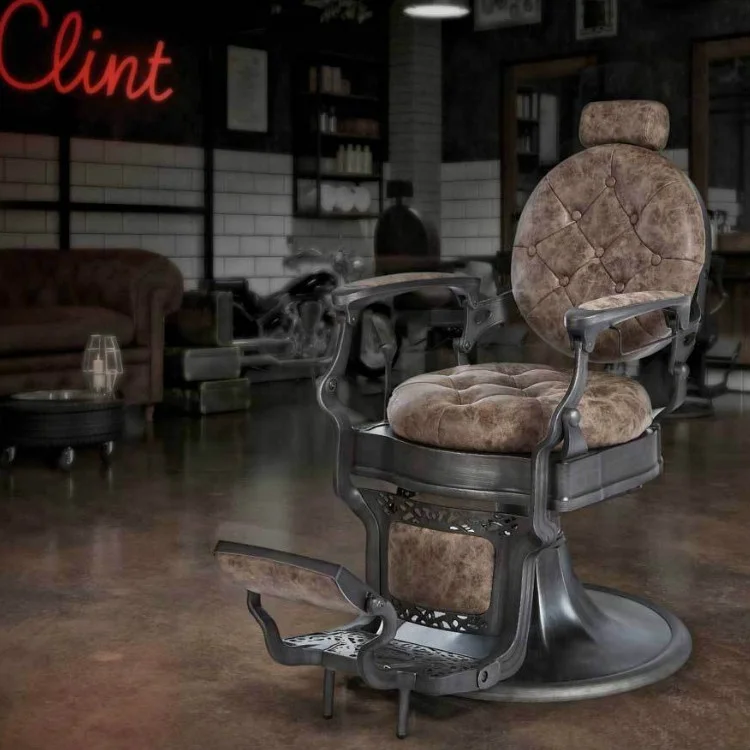 

Vintage style barber chair high quality;Super hair cutting chair for barber shop;Direct factory sale hair beauty equipment, Color option