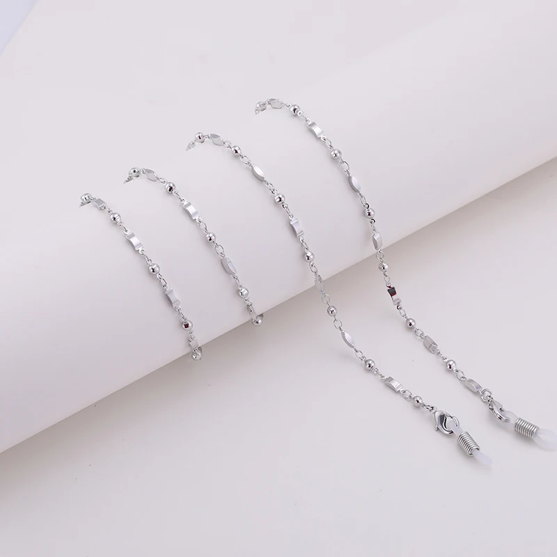 

Factory Wholesale Gold Silver Plated Copper Eyeglass Accessory Metal Glasses Chain Clip Holder Hanging Necklace Anti Lost Girls