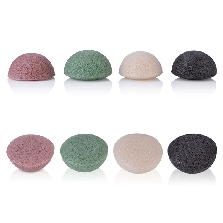 

Custom 100% Natural Facial Exfoliating Skin Care Private Label Organic Konjac Sponge for All Skin Type Hypoallergenic Cleaning, Black, green, cameo brown, natural or customized