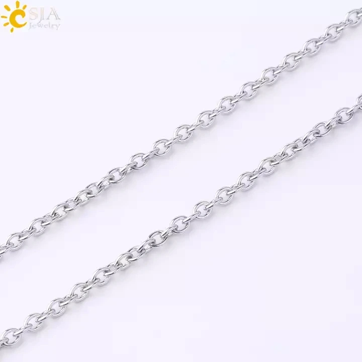 CSJA Hot Selling Rose Gold Chain Silver Chain Neck Chain