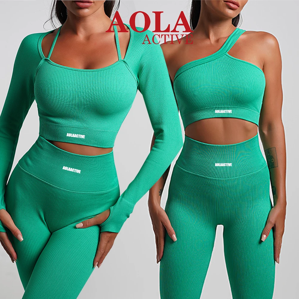 

AOLA New Fitness Suit High-Waisted Tight Gym Shorts Hip-Lifting Quick Dry Breathable Running Training Yoga Pants Seamless Suit