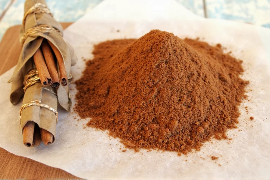 Spice Jars Containing Ground Saigon Cinnamon