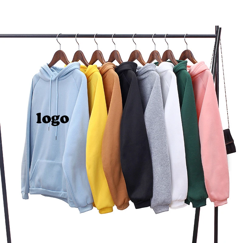 

2020 fall new women's Solid color customized hoodie casual wear women sweatshirt loose Hoodies, White,oink,yellow,gray,green,black,blue,brown