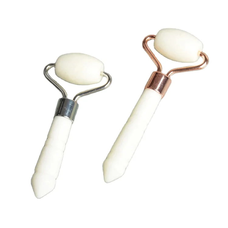 

China best selling White Jade Roller Gua Sha for Facial Anti Wrinkles and Massage White Jade Roller Tool