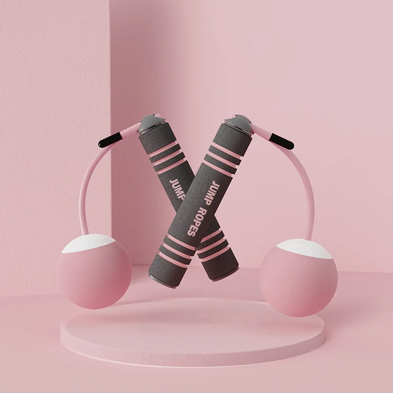 

Wholesale Plastic Pink Rope less Cordless Speed Jump Rope with Ball Bearings For Fitness Exercise, Blue, pink.