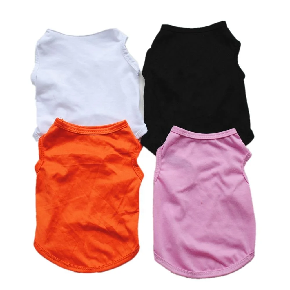 

7 Color Cheap Wholesale Cat Vest Blank Dog Tee Shirts