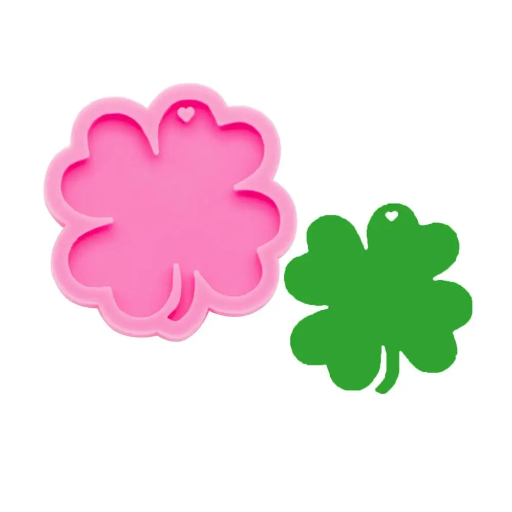 

S714 silicone four leaf clover keychain mold for st. patrick's day crafts DIY, Random