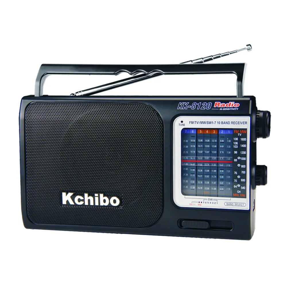 

High Sensitive Portable Shortwave Radio Communication FM/AM/SW1-7 9 band radio for sale shortwave radio for sale ebay amazon, Black / silver