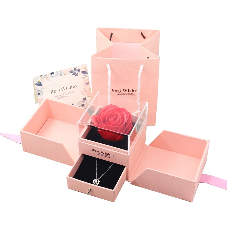 

rose flower box mom mama Mother's Day gift box valentine's day gifts Birthday gift box for jewelry packaging