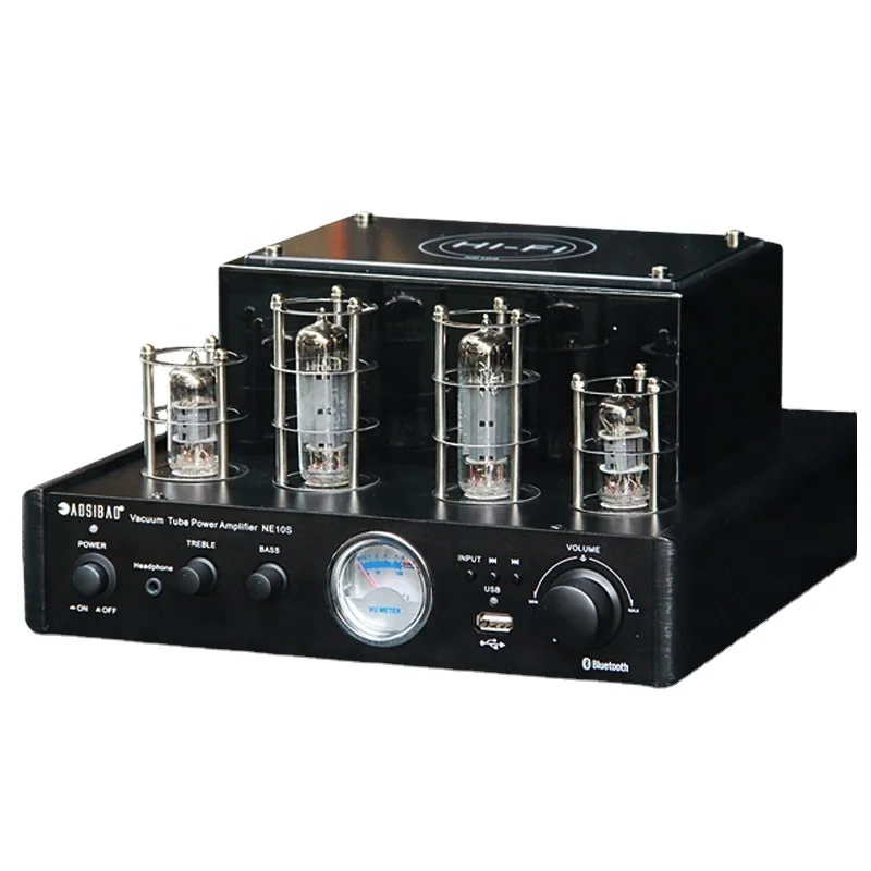 

Home theatre 40W*2 stereo tube amplifier with USB/BT, Black