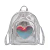 Fashion laser transparent liquid jelly backpack Korean version of the wild transparent student backpack