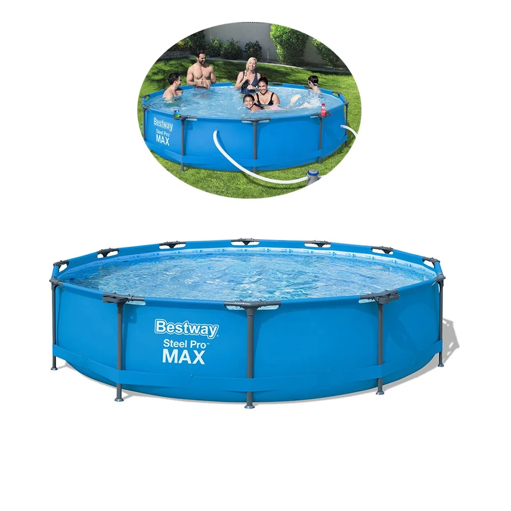 

Bestway 56416 12FT 12'x30" Steel Frame outdoor PVC Swimming Pool for children & adults, Blue