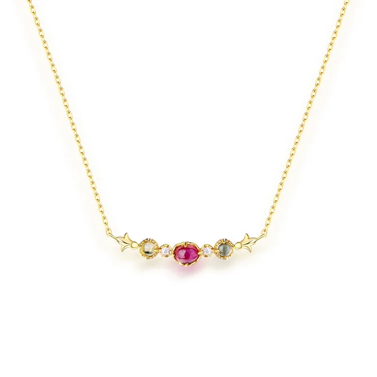

Factory Price 925 Silver Chains Natural Multi Stone Necklaces For Women