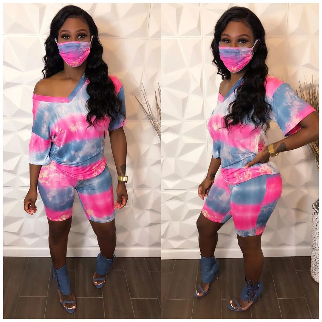 

New Design Women Tracksuit Club Outfits Biker Shorts 3 Pieces Set, Picture